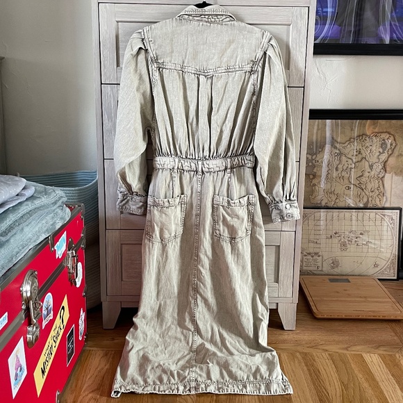 Free People / Mad Love Denim Midi Dress (Size S) - Picture 5 of 5